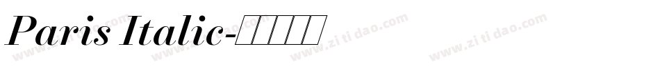 Paris Italic字体转换